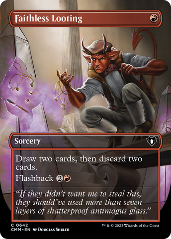 Faithless Looting (Borderless Alternate Art) [Commander Masters]