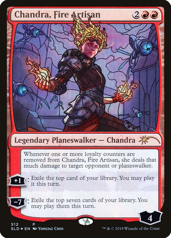 Chandra, Fire Artisan (Stained Glass) [Secret Lair Drop Promos]