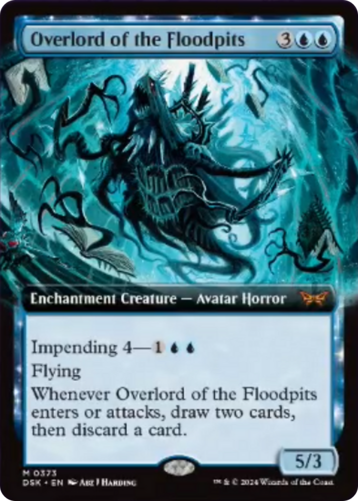 Overlord of the Floodpits (Extended Art) [Duskmourn: House of Horror]