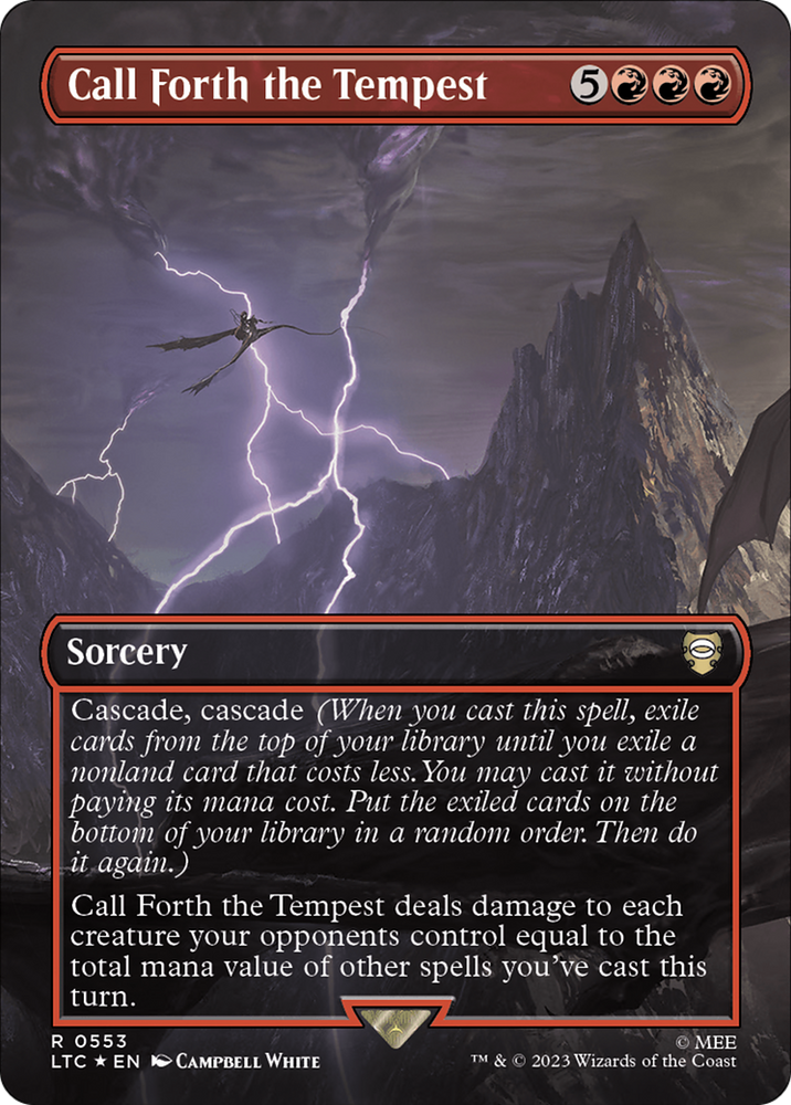 Call Forth the Tempest (Borderless) (Surge Foil) [The Lord of the Rings: Tales of Middle-Earth Commander]