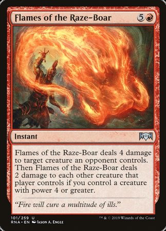 Flames of the Raze-Boar [Ravnica Allegiance]