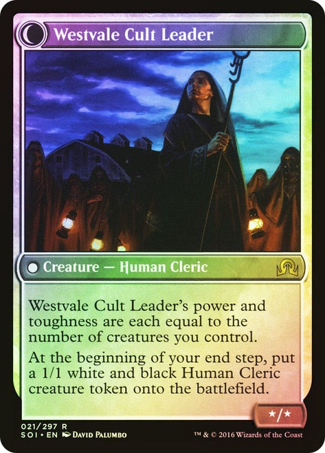 Hanweir Militia Captain // Westvale Cult Leader [Shadows over Innistrad Prerelease Promos]